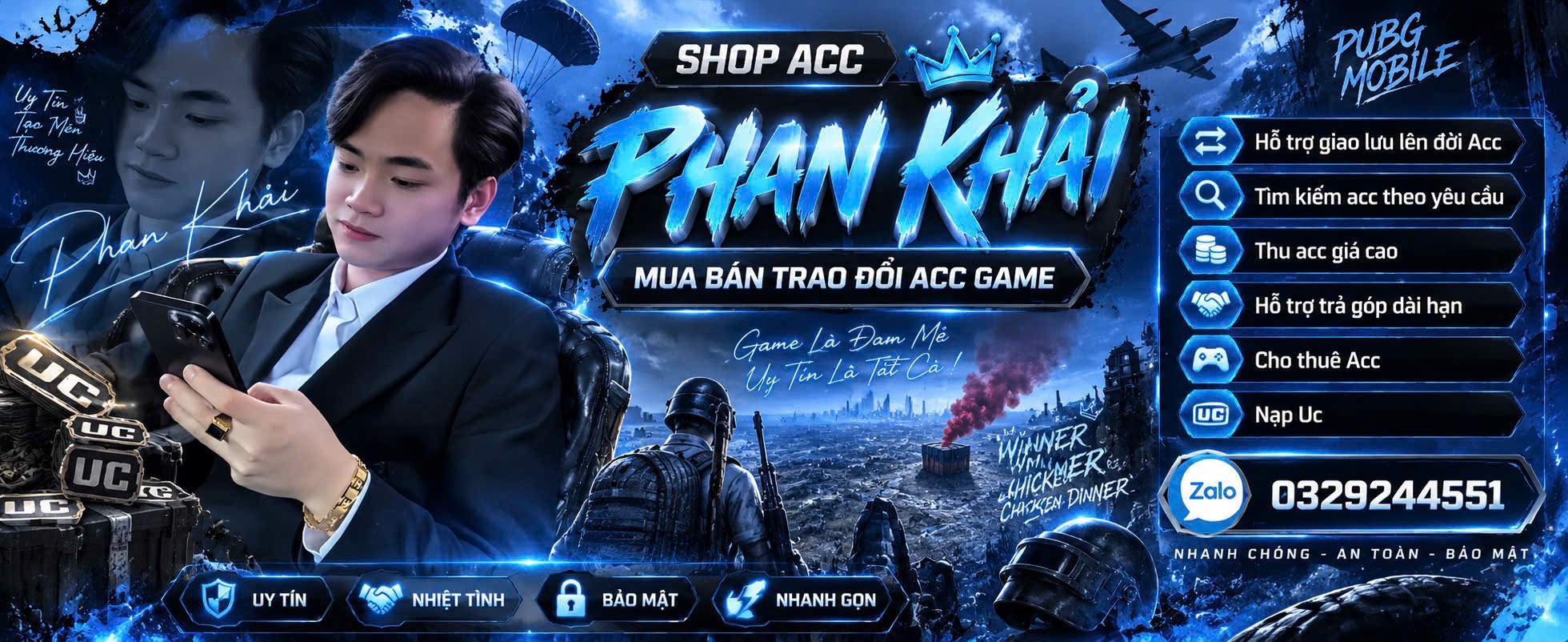 Phan Khải PUBG - mua bán, trao đổi tài khoản game